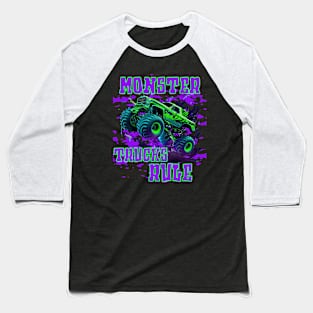 Monster Trucks Rule Baseball T-Shirt